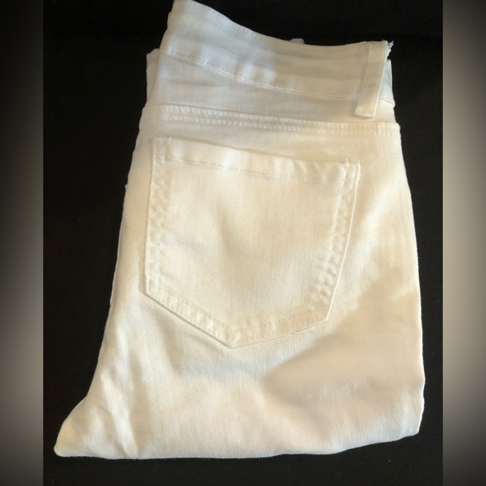 White wax jeans